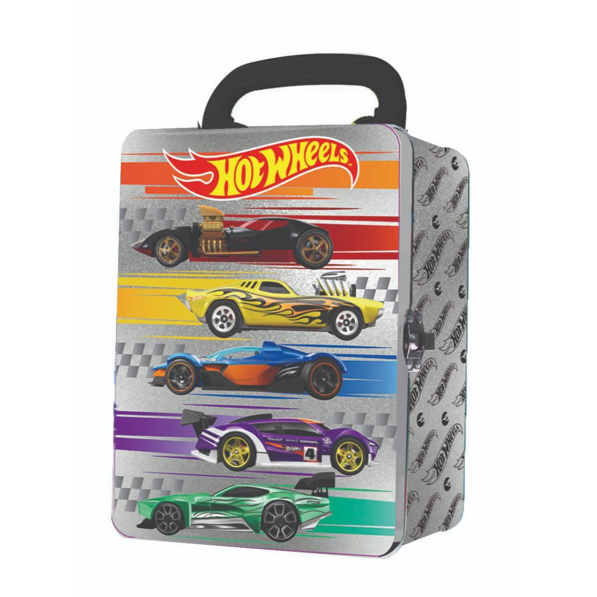 Caja Metalica Portautos Hotwheels Diseño A